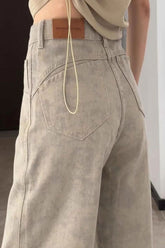 Tie Dye High Waist Relaxed Slim Straight Pants