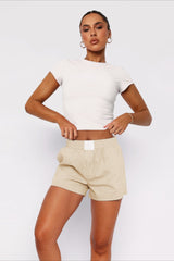 Striped Loose Fit Patchwork Shorts