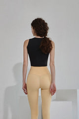 Sleeveless Cross Front Athletic Crop Top