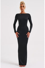 Long Sleeve Backless Bodycon Formal Dress