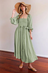 Call It Love Charming Two Way Dress S / Moss Green