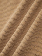 Camel Drawstring Ribbed Trendy Wide Leg Pants Pants