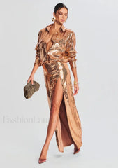 Carlotta Sequin Top Charming + Skirt Set