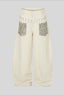Leopard Pocket Stud Wide Leg Jeans