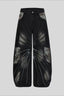 Camo Pocket Curved Wide Leg Jeans