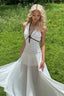 Floral Print Polka Dot Backless Tie Maxi Dress