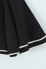 Contrast Bustier Lace-up Back Cocktail Dress