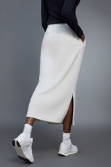 High Waist Split Straight Bodycon Midi Skirt