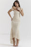 Cesca Retro Cream Charming White Floral Maxi Dress XS / Cream