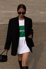 Black Slouchy Retro Style Blazer