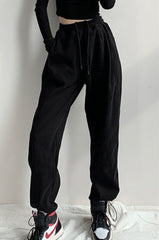 Fleece Lined Loose Knit Pants