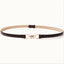 Slim Double Buckle Narrow Belt