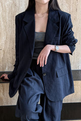 Casual Tencel Linen Suit Blazer