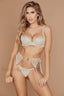 Chain Bra & Charming Underwear Garter Belt Set S / Light Yellow