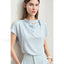 Chiffon Tie Neck Blouse T Shirt Blue / S