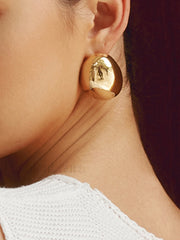 Chunky Teardrop Graceful Statement Earrings Gold / One Size Earrings