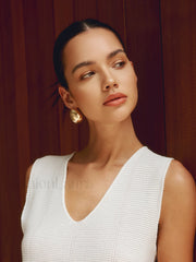 Chunky Teardrop Graceful Statement Earrings Gold / One Size Earrings