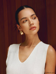 Chunky Teardrop Graceful Statement Earrings Gold / One Size Earrings