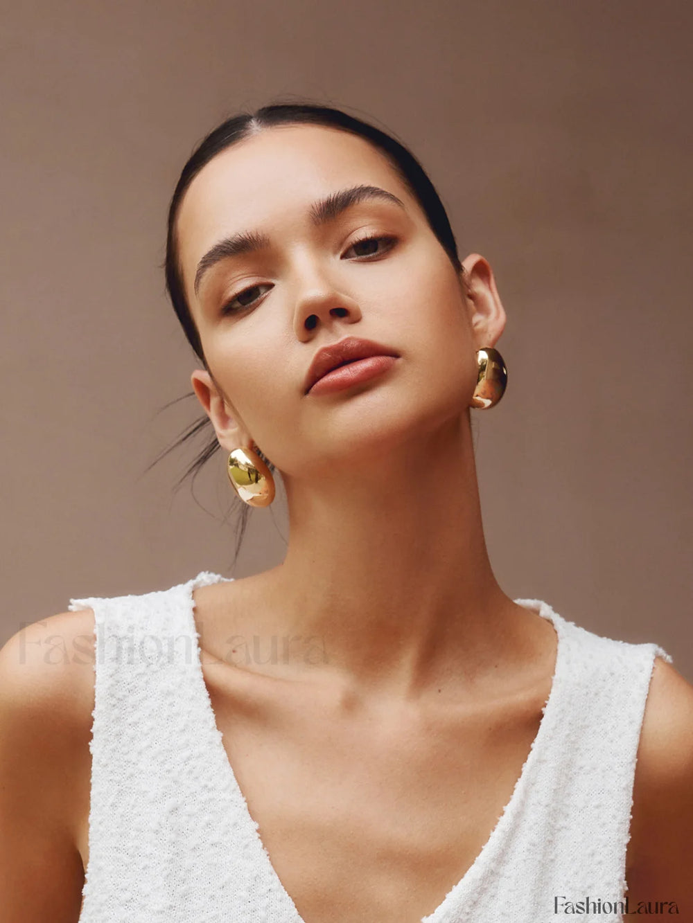 Chunky Teardrop Graceful Statement Earrings Gold / One Size Earrings