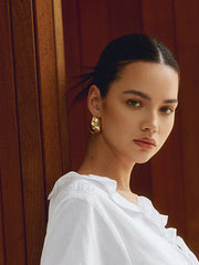 Chunky Teardrop Graceful Statement Earrings Gold / One Size Earrings