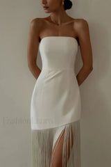 Chyler Elegant Midi Dress S / White