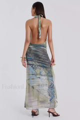 Cindy Plunge Stylish Maxi Dress