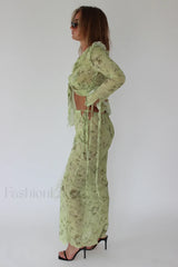 Cobra Blouse Stylish + Skirt Set