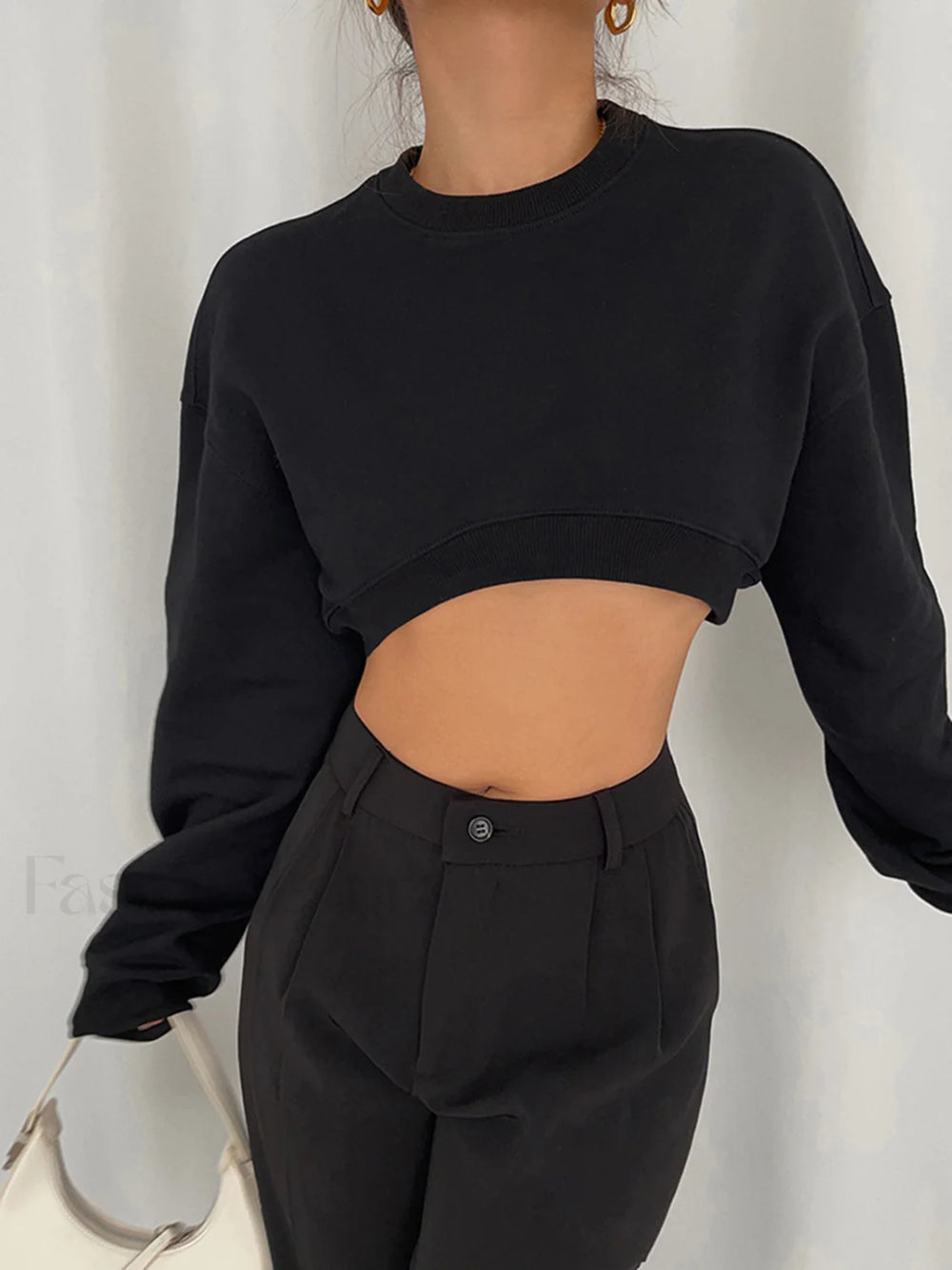 Coffee Run Graceful Crop Sweatshirt Sweatshirts