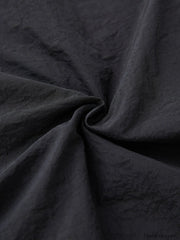 Contrast Piping Black Baggy Sweatpants Wide Leg Pants