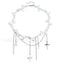Cool Diamond Style Star Cross Necklace STEEL