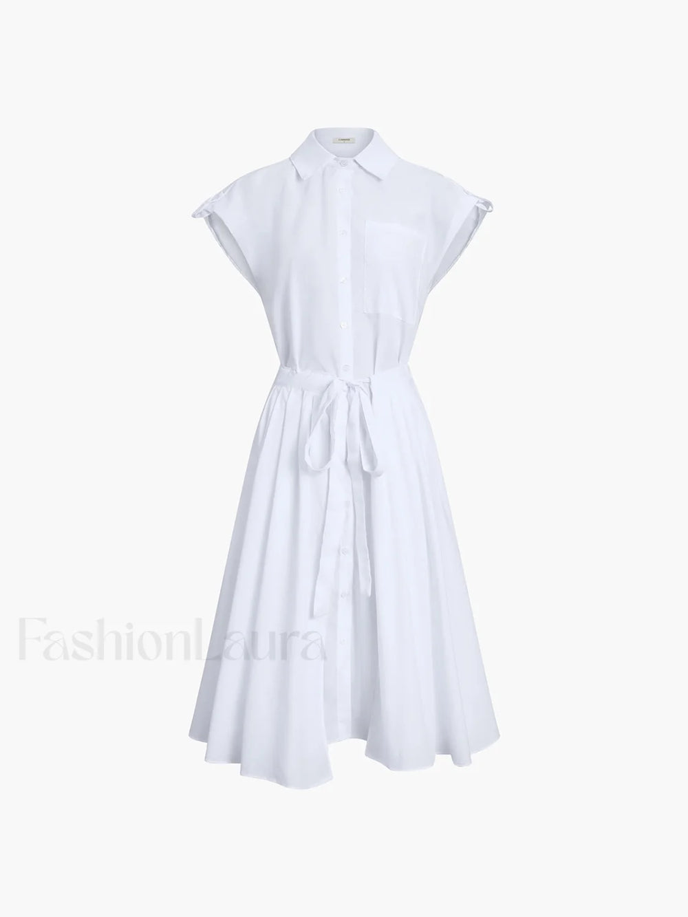 Cotton Blends Sleeveless Trendy Split Midi Dress Dresses