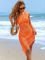 Cover Up Halter Three Piece Set Orange / S