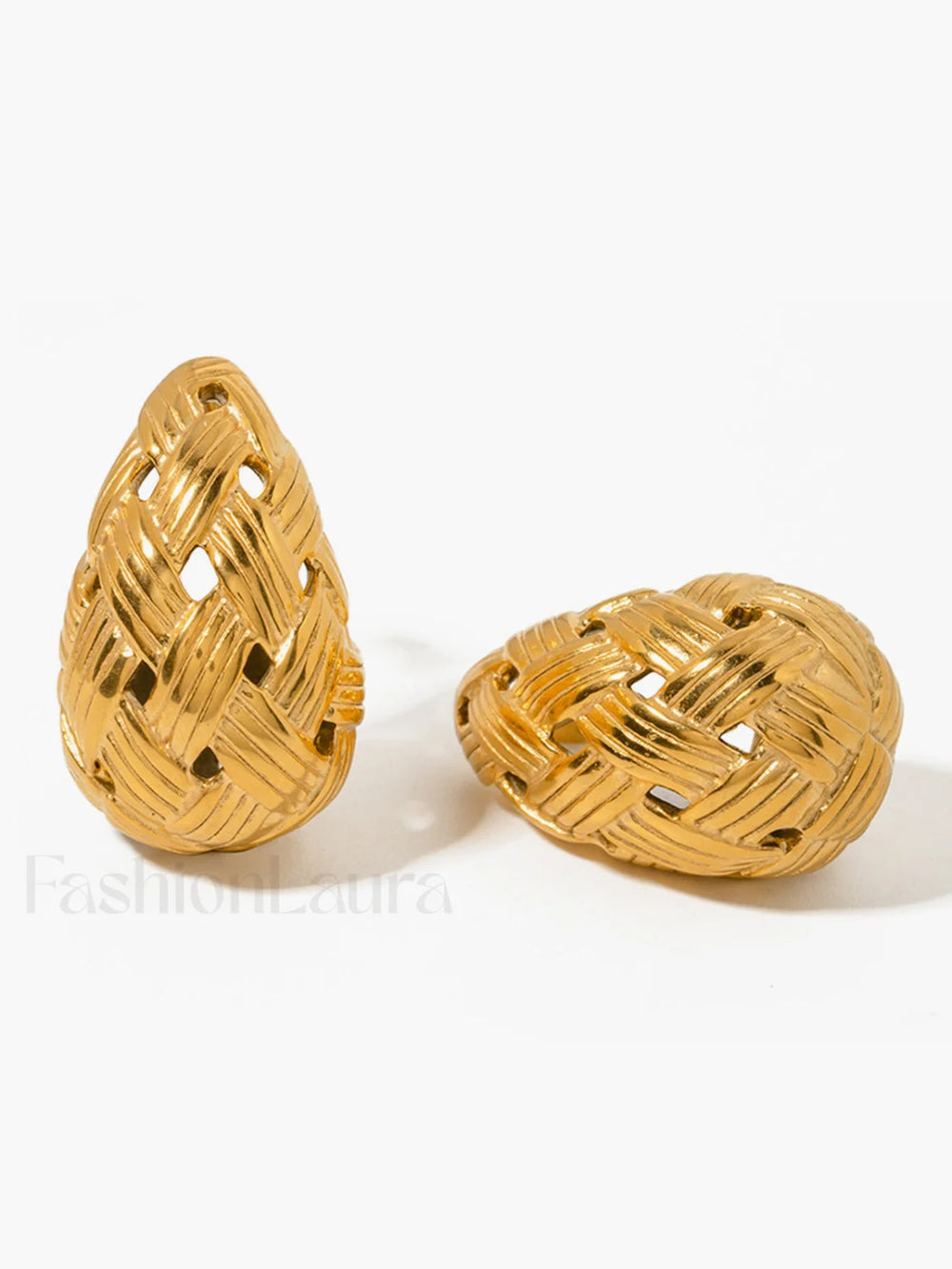 Crisscross Charming Honeycomb Earrings Gold / One Size Earrings