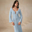 Crochet Net Maxi Dress Cover Up Blue / S