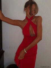 Cross Bandage Hipster Mini Dress