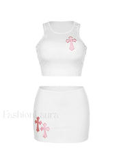 Cross Ribbed Two Piece Set Two Piece Outfits