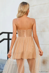 Crystal Embellished Stylish Corset Gown