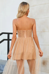 Crystal Embellished Stylish Corset Gown