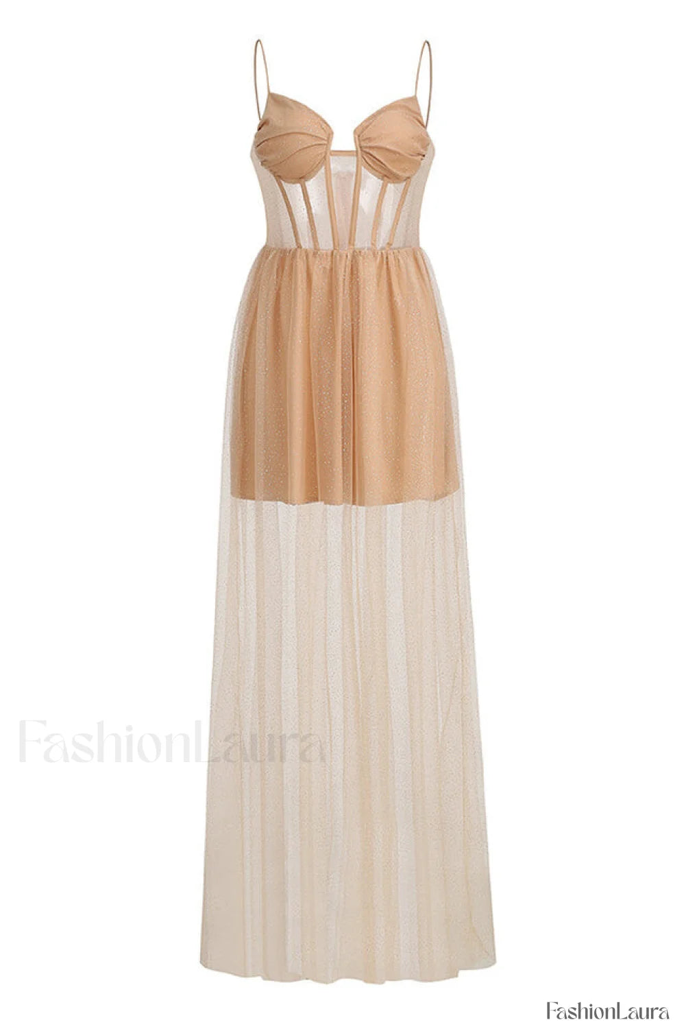 Crystal Embellished Stylish Corset Gown