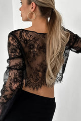 Lace Applique Sheer Tiered Maxi Skirt Set