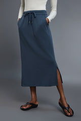 High Waist Split Straight Bodycon Midi Skirt