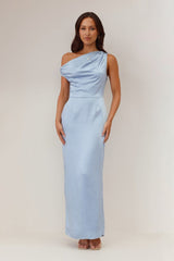 Solid Sleeveless Asymmetric Formal Dress
