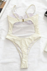 Solid Underwire Slim Fit One Piece Swimwear