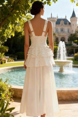 Elegant Vintage Sleeveless Swing Tiered Prom Dress