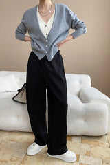 Two-Tone V-Neck Cardigan