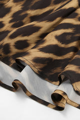 Sexy Chiffon Leopard Print Fishtail Maxi Skirt