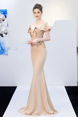 Elegant Off Shoulder Bodycon Formal Dress