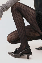 Vertical Stripe Sheer Ballet Tights Slimming Tights