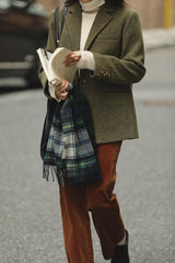 Wool Blend Single Breasted Blazer