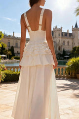 Elegant Vintage Sleeveless Swing Tiered Prom Dress